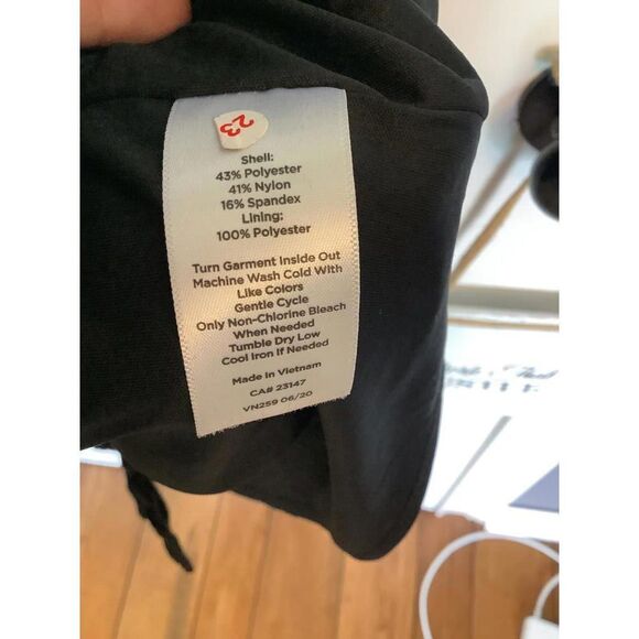 NWT Talbot's Black Long Sleeve V-Neck Midi Dress with Textured Pattern - Picture 8 of 8